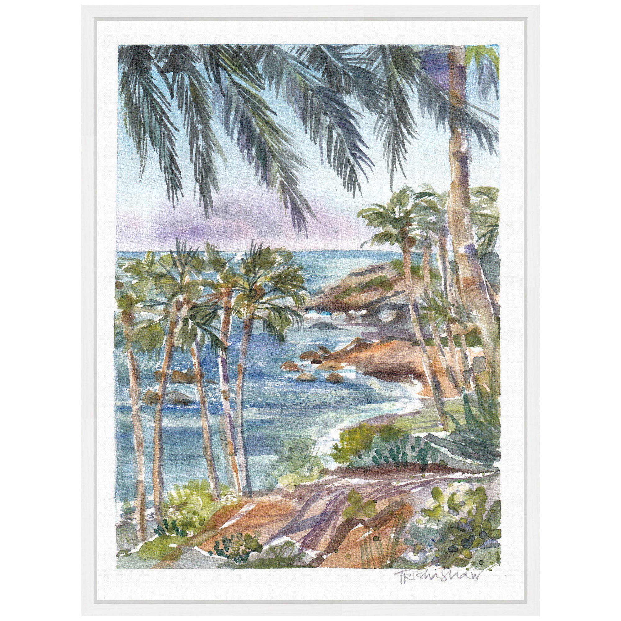 Sylvie Laguna Beach California Scene Framed Canvas by Patricia Shaw