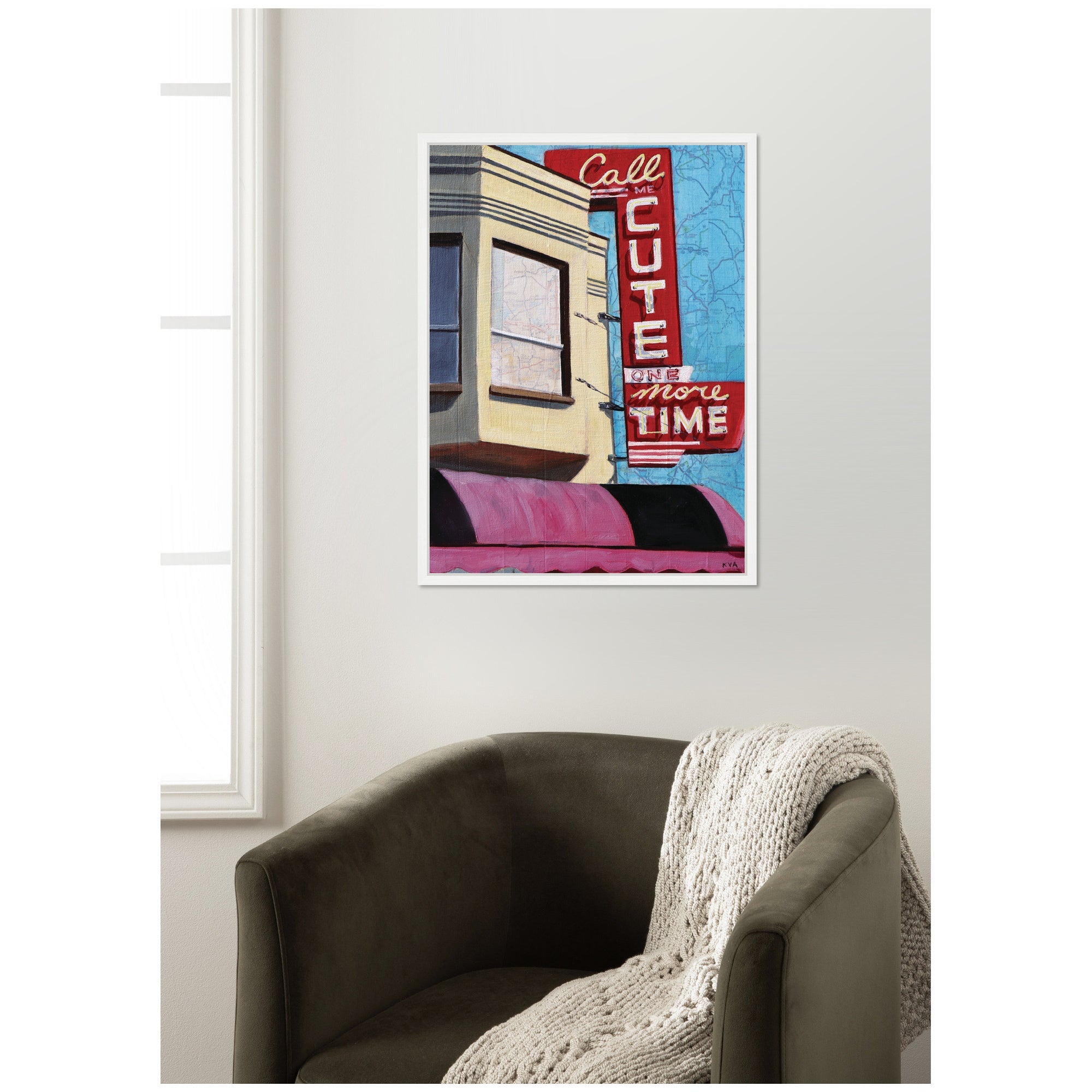 Call Me Cute by Krista V.
Allenstein Framed Canvas Wall Art Print