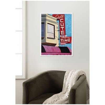 Call Me Cute by Krista V.
Allenstein Framed Canvas Wall Art Print
