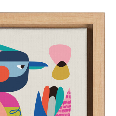 Sylvie Mid Century Modern Kookaburra Framed Canvas by kateandlaurel - product image 20 for Resin Society