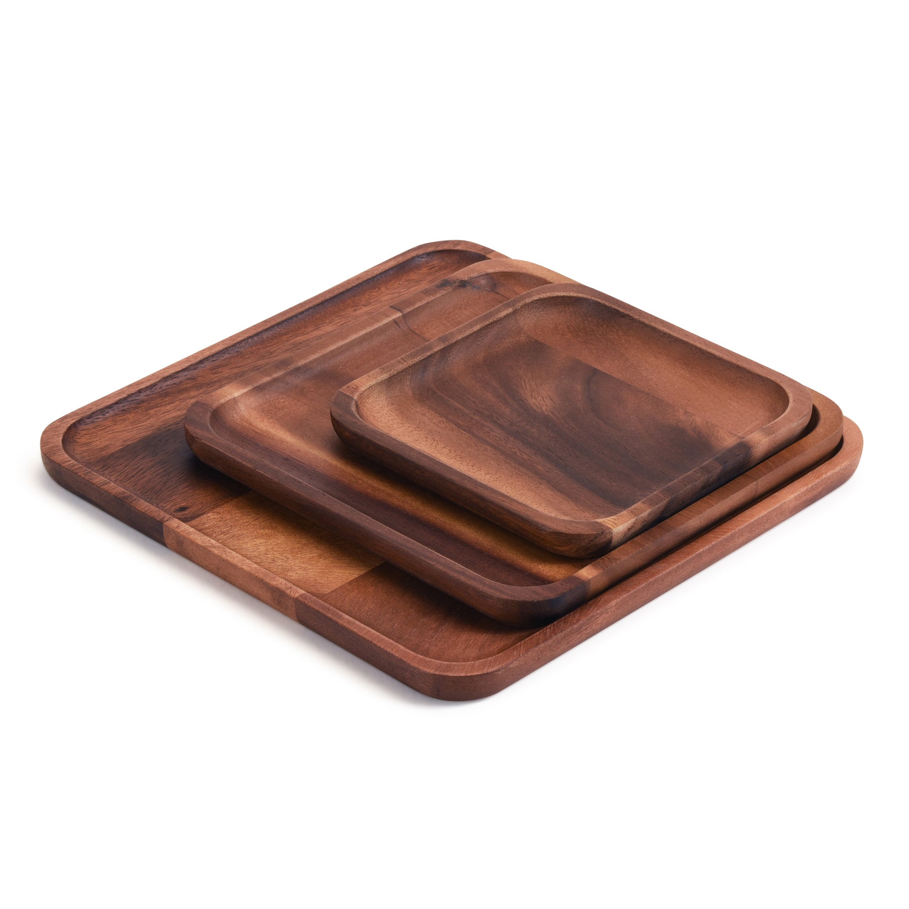 set of 3 Acacia Plates - 1 each size by Kalmar Home - product image 3 for Resin Society