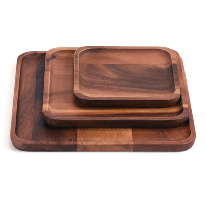 set of 3 Acacia Plates - 1 each size by Kalmar Home - product image 2 for Resin Society