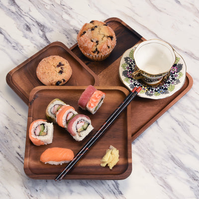 set of 3 Acacia Plates - 1 each size by Kalmar Home - product image 5 for Resin Society