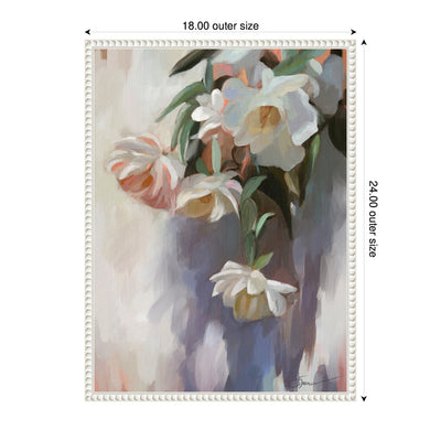 Sylvie Dangle Thumb Pastel Flower Bouquet Framed Canvas by Mary Sparrow