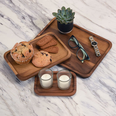 set of 3 Acacia Plates - 1 each size by Kalmar Home - main product image for Resin Society