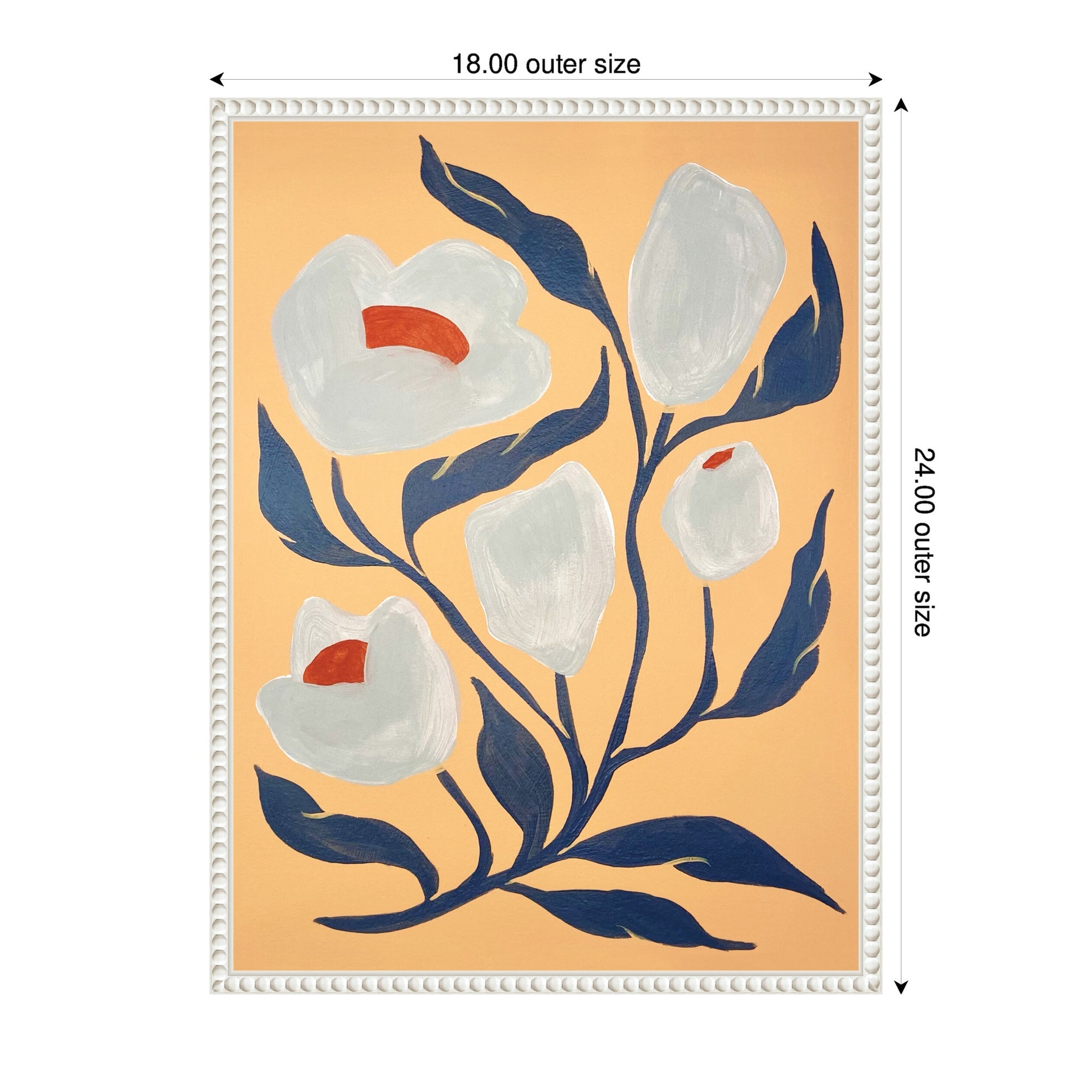 Sylvie Gray Flower Framed Canvas by Emma Daisy