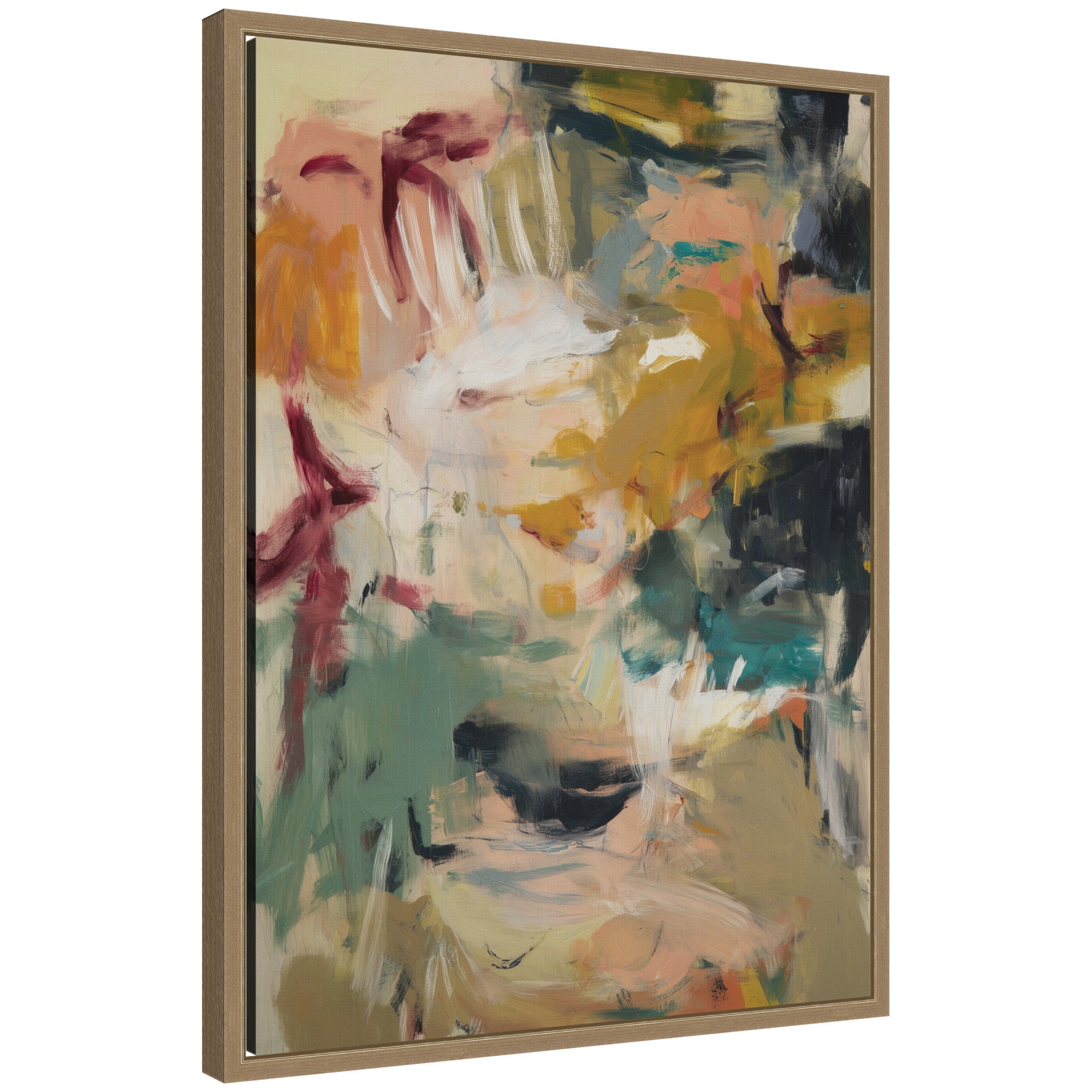 Painted Storm No.
2 framed canvas wall art by Amy Lighthall in Sylvie moulding