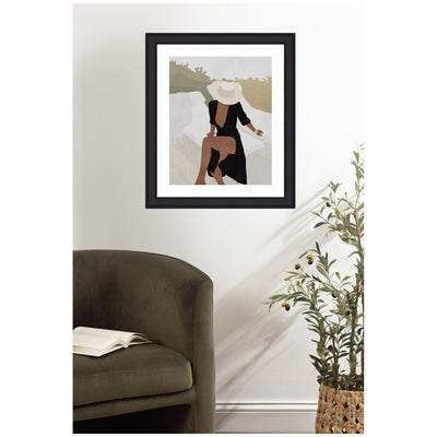Framed Art Elegant Woman in Hat by July Art Prints