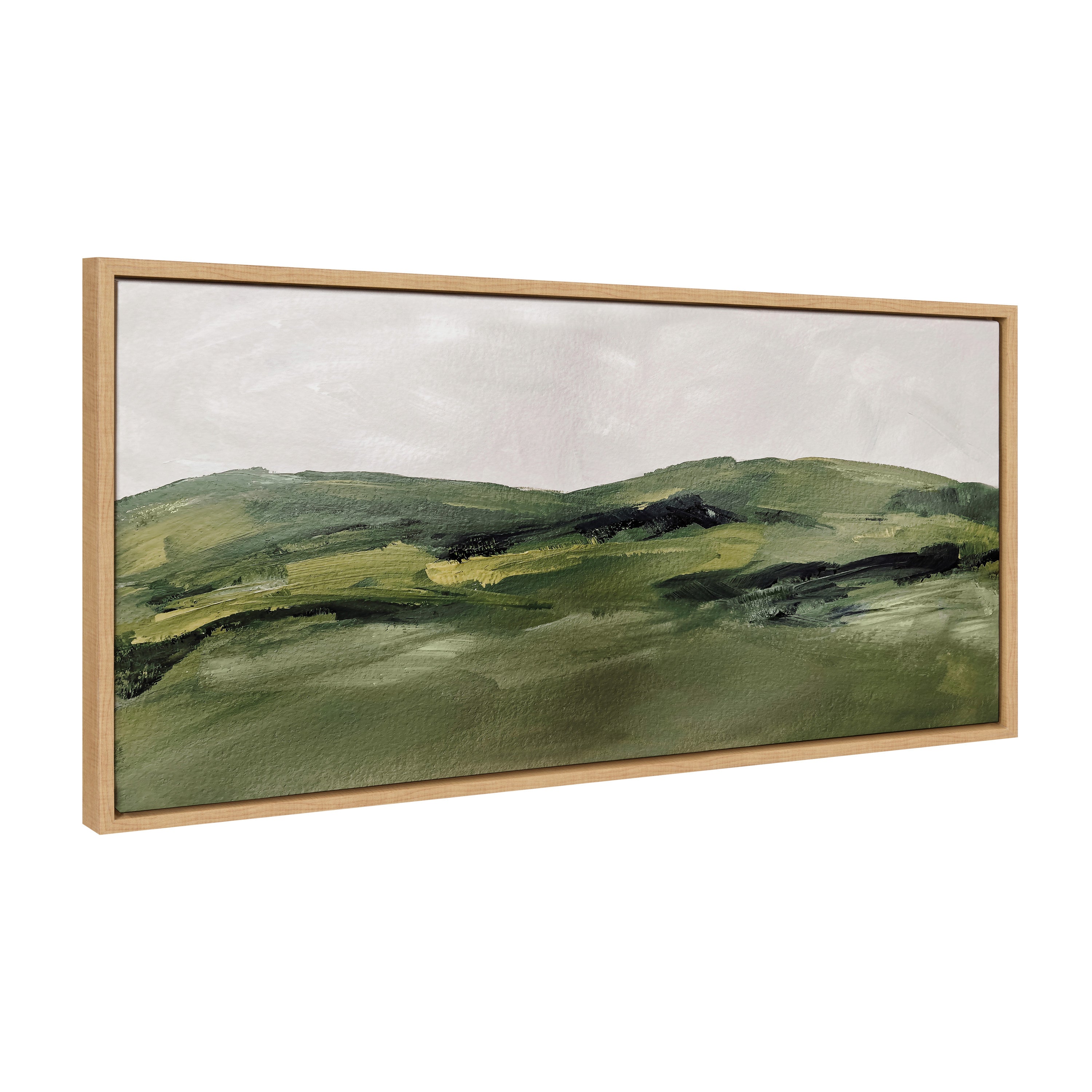 Sylvie Green Mountain Landscape Framed Canvas by Amy Lighthall