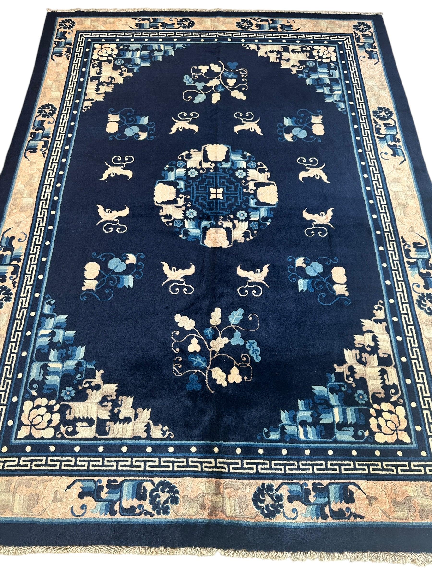 Hand-Knotted Antique Chinese Peking Wool Rug – 5’6” x 7’6” – Full Pile by Rugistan - product image 2 for Resin Society