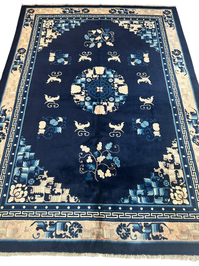 Hand-Knotted Antique Chinese Peking Wool Rug – 5’6” x 7’6” – Full Pile by Rugistan - product image 2 for Resin Society