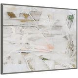 Builder by Nikki Chu abstract geometric framed canvas art print in Sylvie Graywash frame