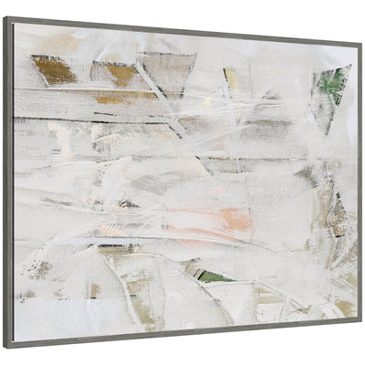 Builder by Nikki Chu abstract geometric framed canvas art print in Sylvie Graywash frame