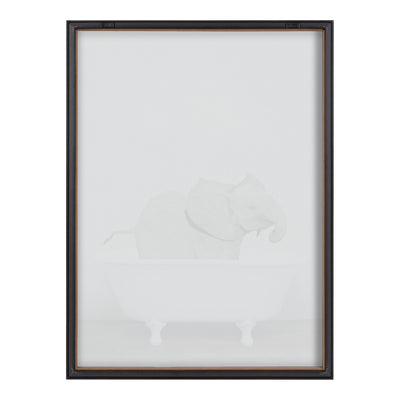 Blake Baby Elephant in the Tub Color Framed Printed Glass by kateandlaurel - product image 4 for Resin Society