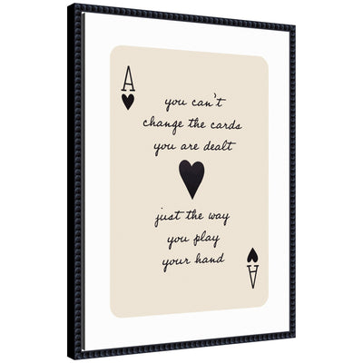 Ace of Heart Cards Positive Quote Expansion by The Creative Bunch Studio Framed Canvas Wall Art Print