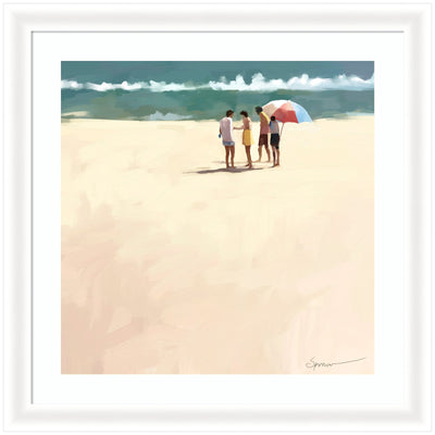 Afternoon Meet Up framed wall art print featuring a vibrant, detailed scene by Mary Sparrow