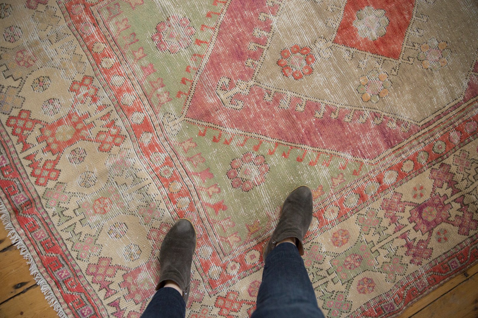 6x9 Vintage Distressed Oushak Carpet by Old New House® - product image 2 for Resin Society