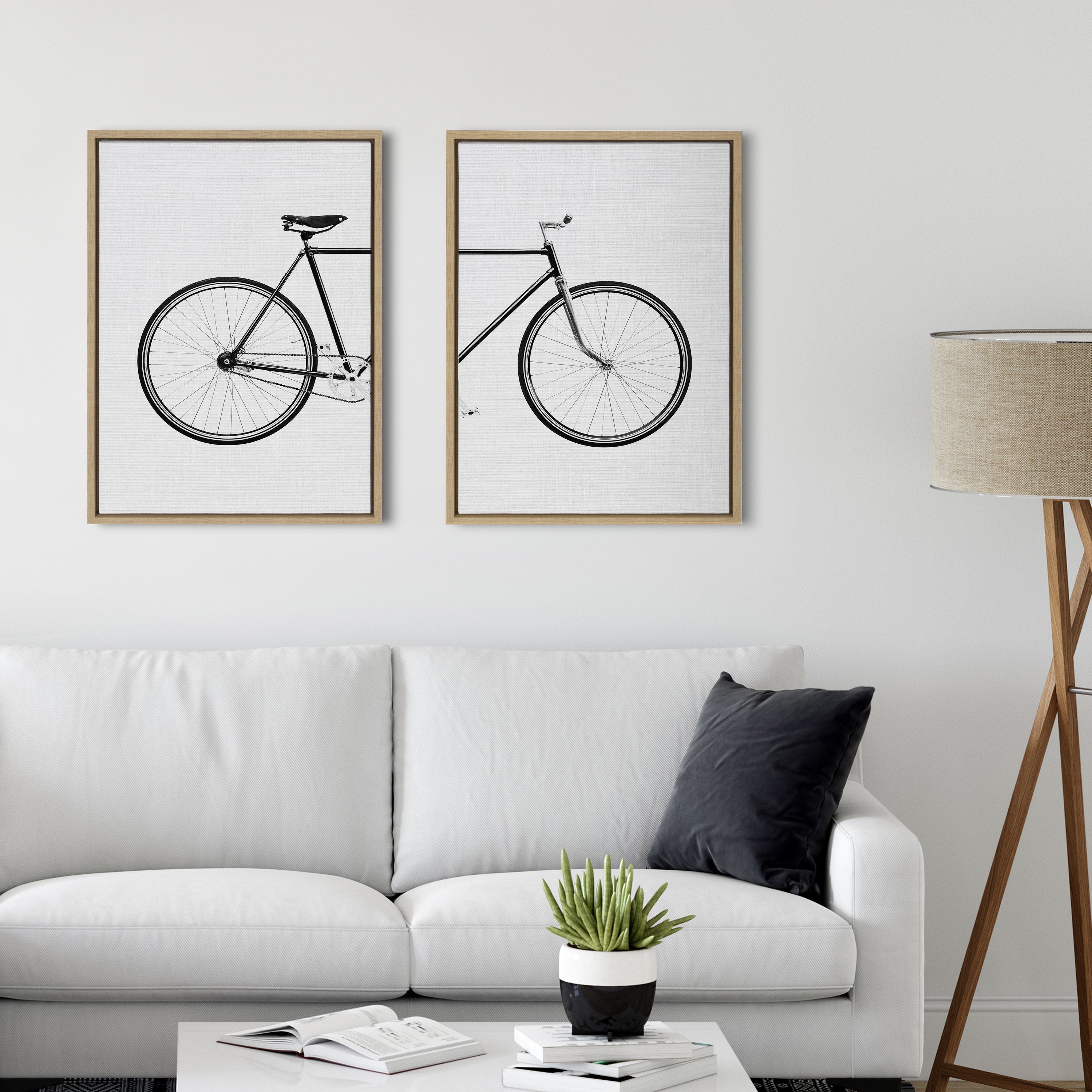 Sylvie Bicycle Framed Canvas by Simon Te of Tai Prints by kateandlaurel - product image 14 for Resin Society
