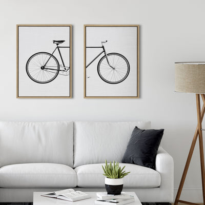 Sylvie Bicycle Framed Canvas by Simon Te of Tai Prints by kateandlaurel - product image 14 for Resin Society