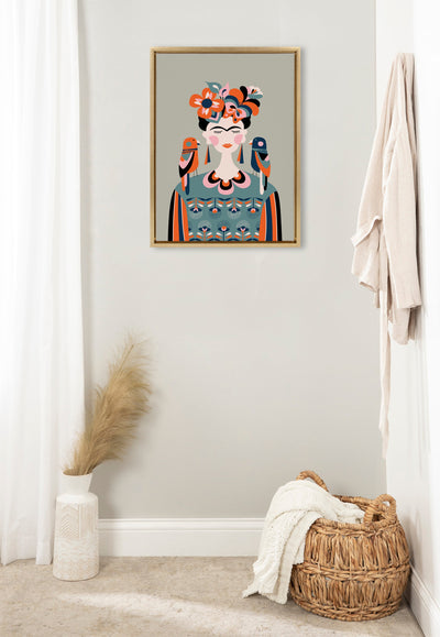 Sylvie MCM Frida Kahlo Framed Canvas by kateandlaurel - product image 11 for Resin Society