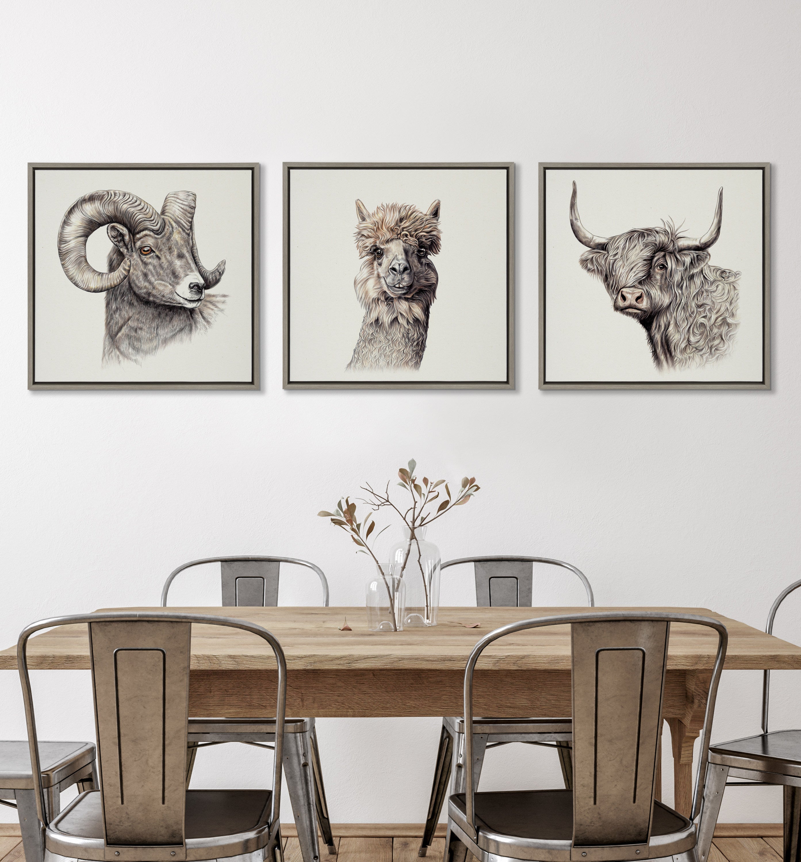 Sylvie Ram Framed Canvas by Ron Dunn