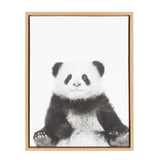 Sylvie Panda Framed Canvas by Simon Te Tai