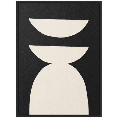 Sylvie White Geometric Abstract Framed Canvas by July Art Prints