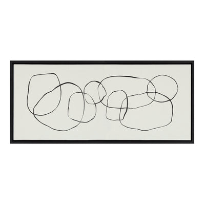Sylvie Dancing Circles Framed Canvas