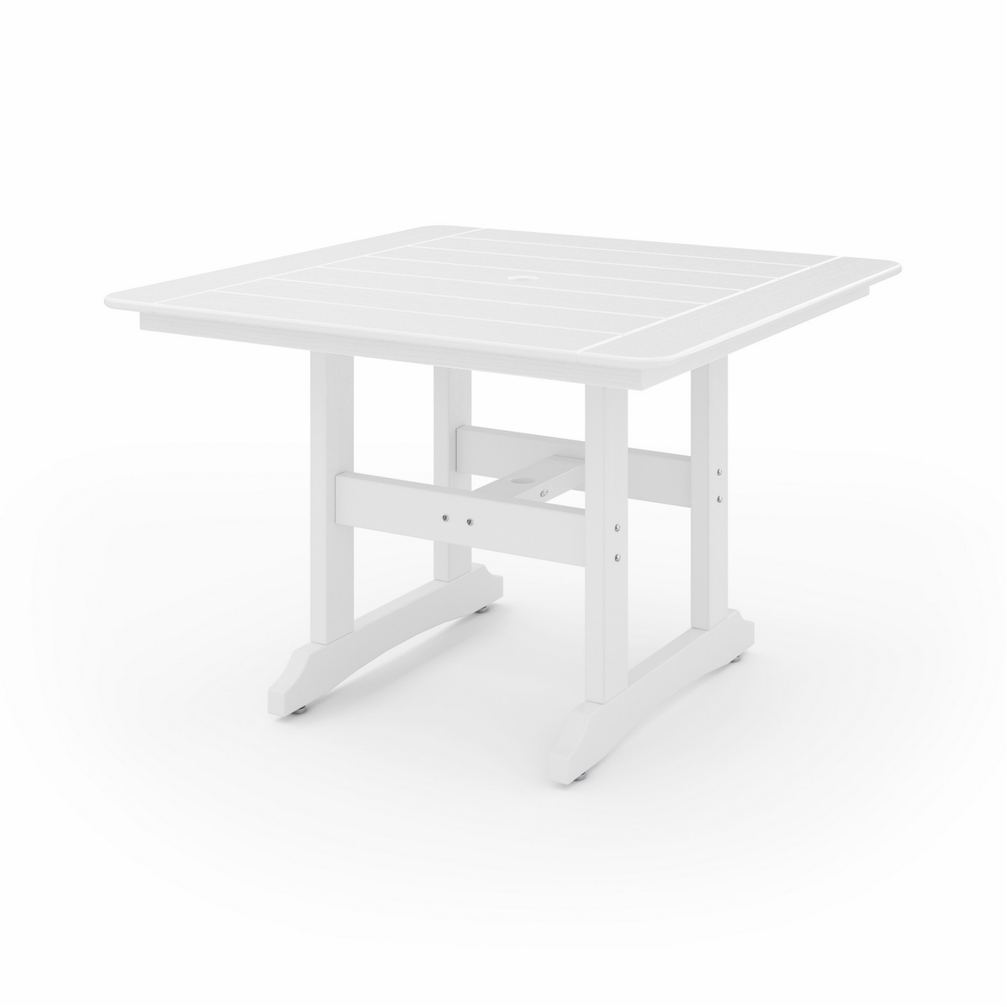 SoPoly 44 inch Savannah Square Dining Table in outdoor setting