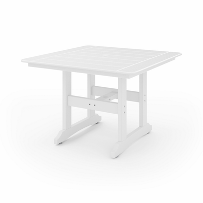 SoPoly 44 inch Savannah Square Dining Table in outdoor setting