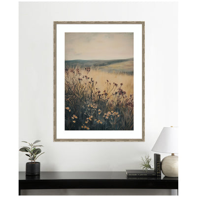 Landscape Wild Flower by Melloi Art Prints Framed Wall Art Print