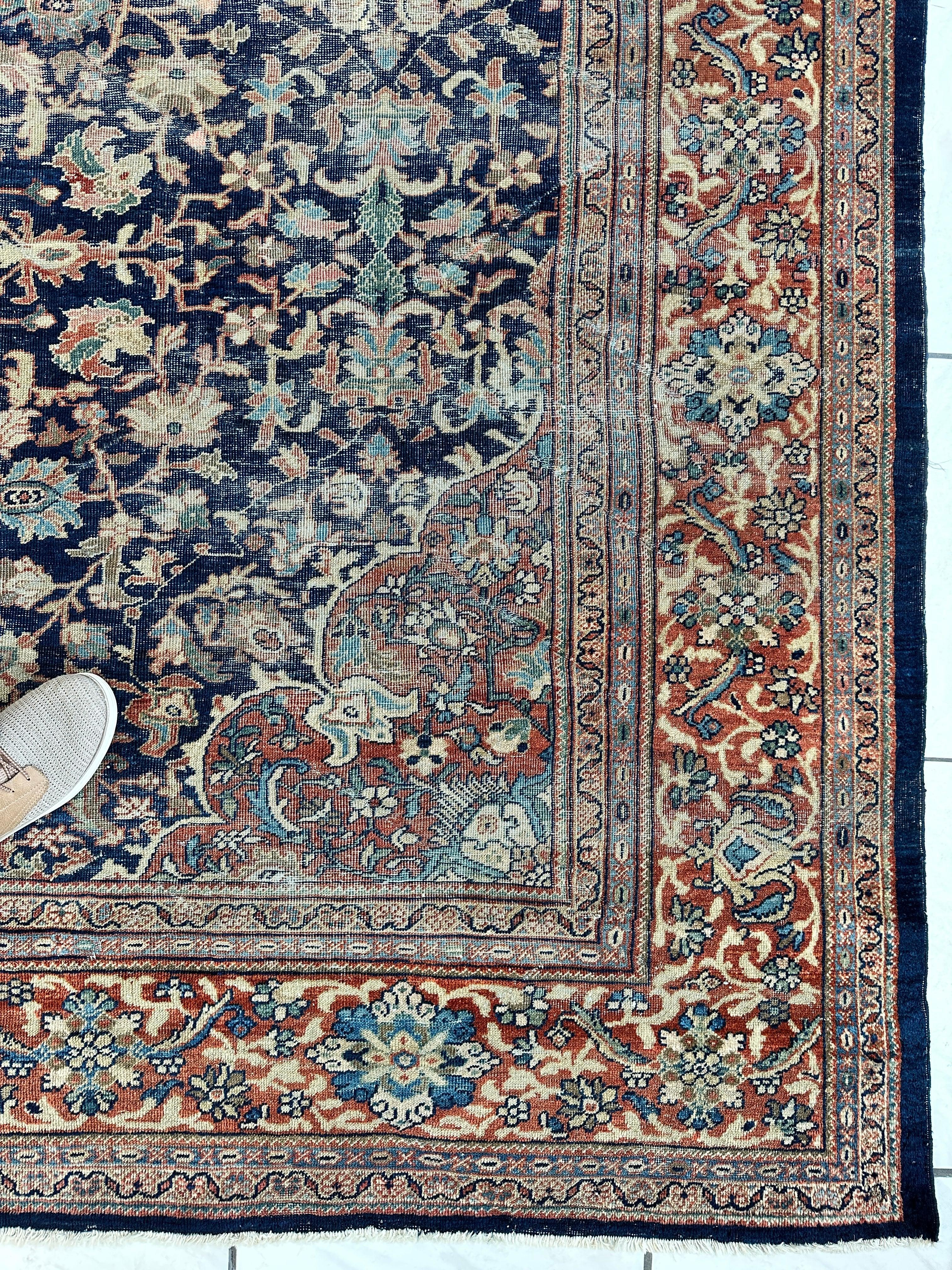 Antique Persian Mahal Rug 8’3”x12’ - Circa 1900 Treasure by Rugistan - product image 5 for Resin Society
