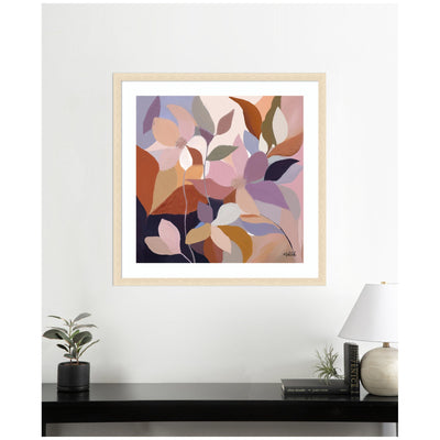 Framed Art Azure leaves by Inkheart Designs