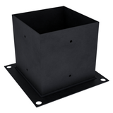 Pergola Post Base Bracket for 6x6 wood posts made from steel with black powder coating