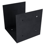 Zen Pergolas Pergola Roof Rafter Bracket for 6x6 Wood Posts showing steel bracket with mounting screws