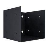 Zen Pergolas 6x6 Wood Post Wall Mount Bracket showing steel construction and pre-drilled holes