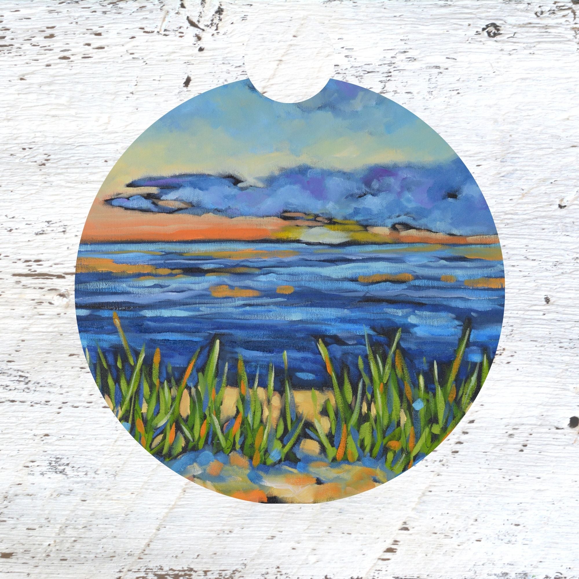Car Coaster: Reset at Sunset. Artist Christi Dreese by Dreese Fine Art - Resin Society