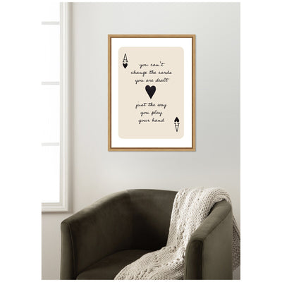 Ace of Heart Cards Positive Quote Expansion by The Creative Bunch Studio Framed Canvas Wall Art Print