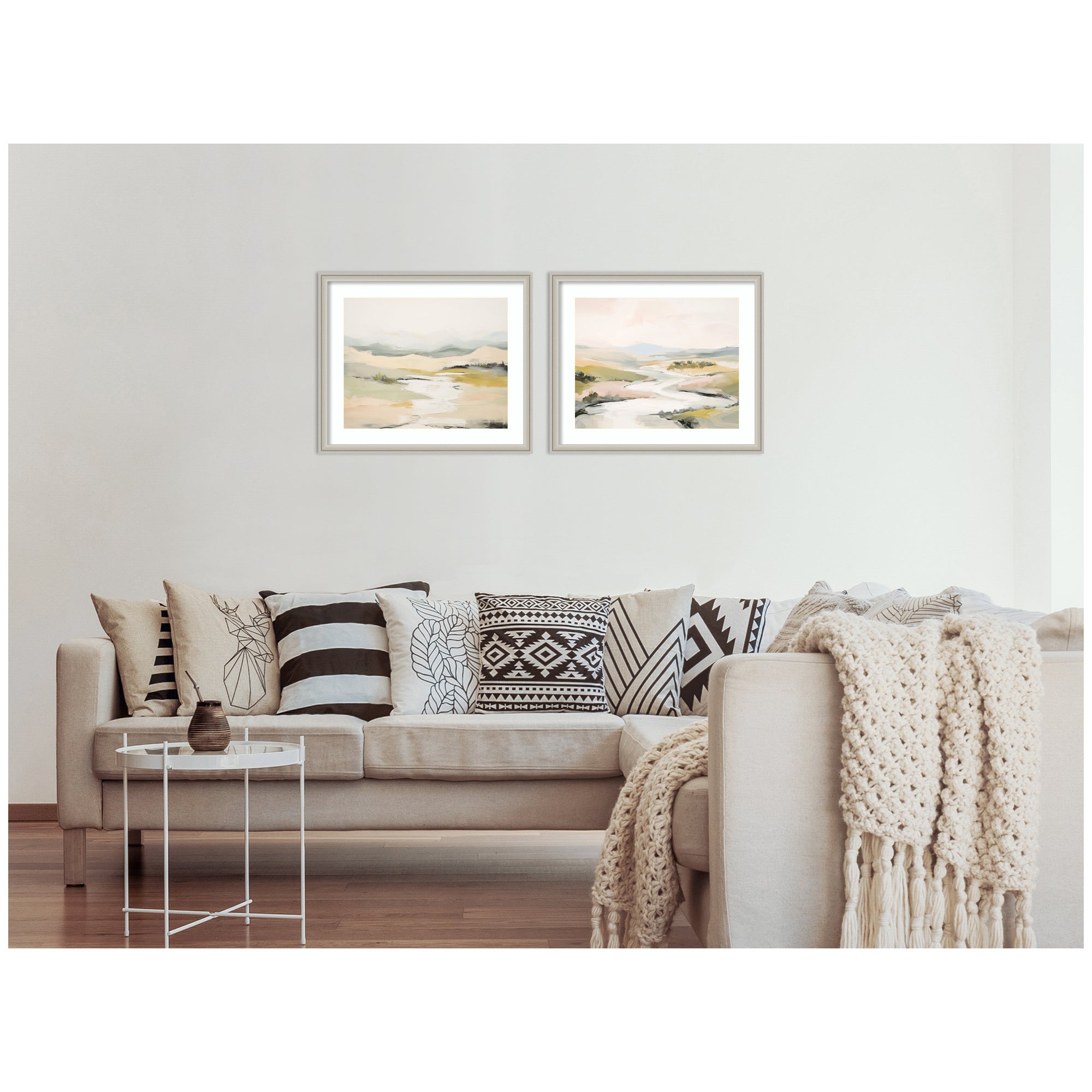 Tranquil Landscape No.
1 & No.
2 2 Piece Framed Wall Art Print Set by Amy Lighthall
