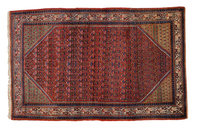 4.5x7 Vintage Arak Sarouk Rug by Old New House® - main product image for Resin Society