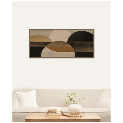 Neutral Rich Tonal Abstract II by The Creative Bunch Studio Framed Canvas Wall Art Print