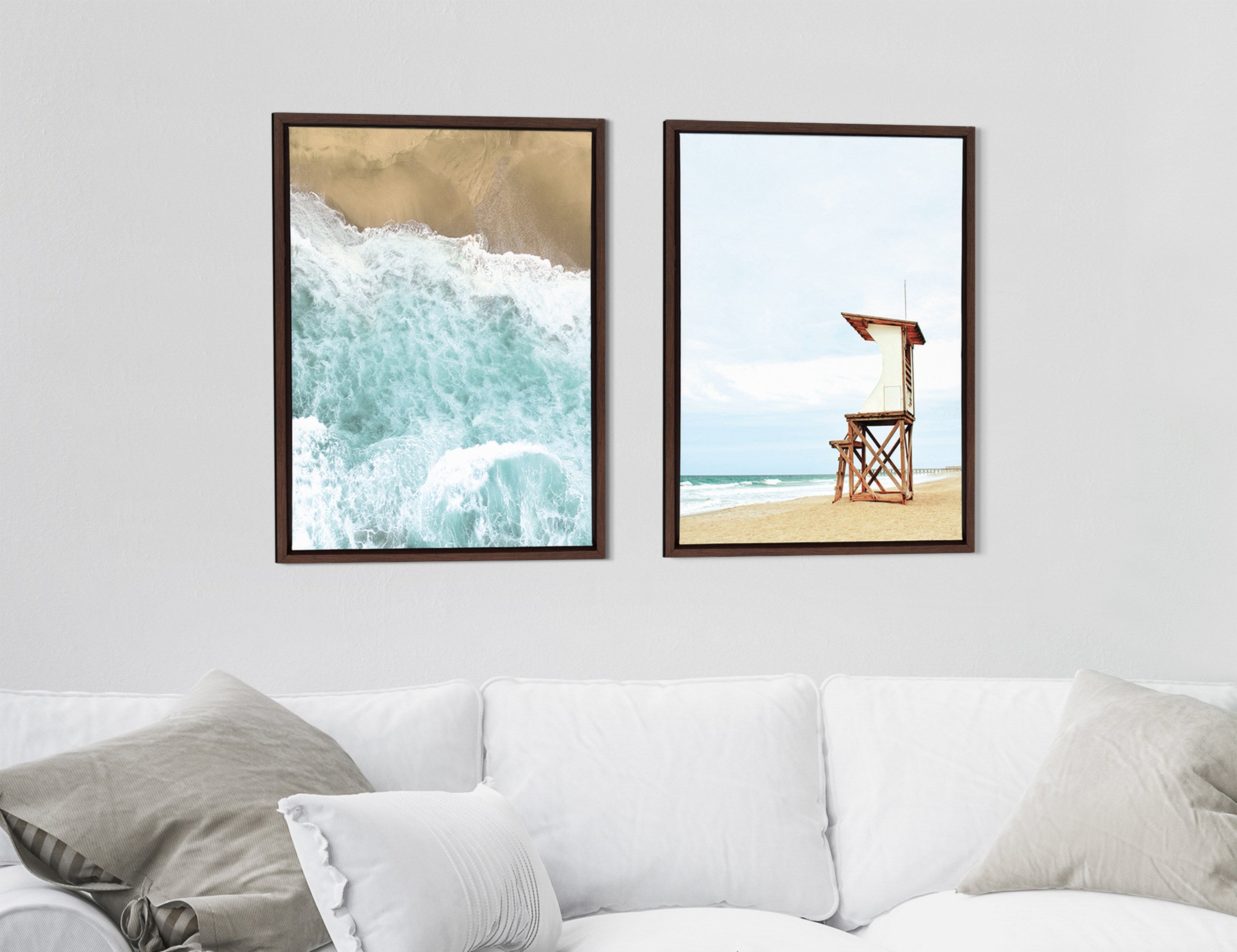 Sylvie Ocean Beach Framed Canvas Set by The Creative Bunch Studio by kateandlaurel - product image 7 for Resin Society