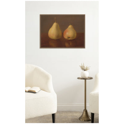 Two McLaughlin Pears by Jeremiah Pearson Hardy Framed Canvas Wall Art Print