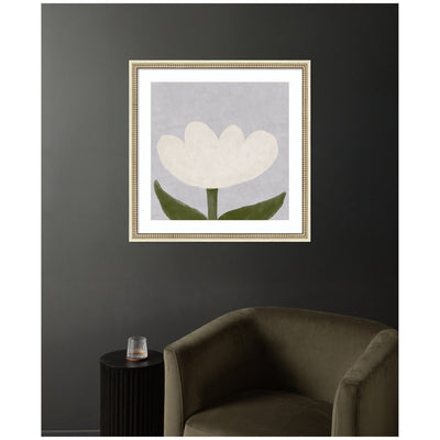White Tulip by Gabrielly Guedes Framed Wall Art Print