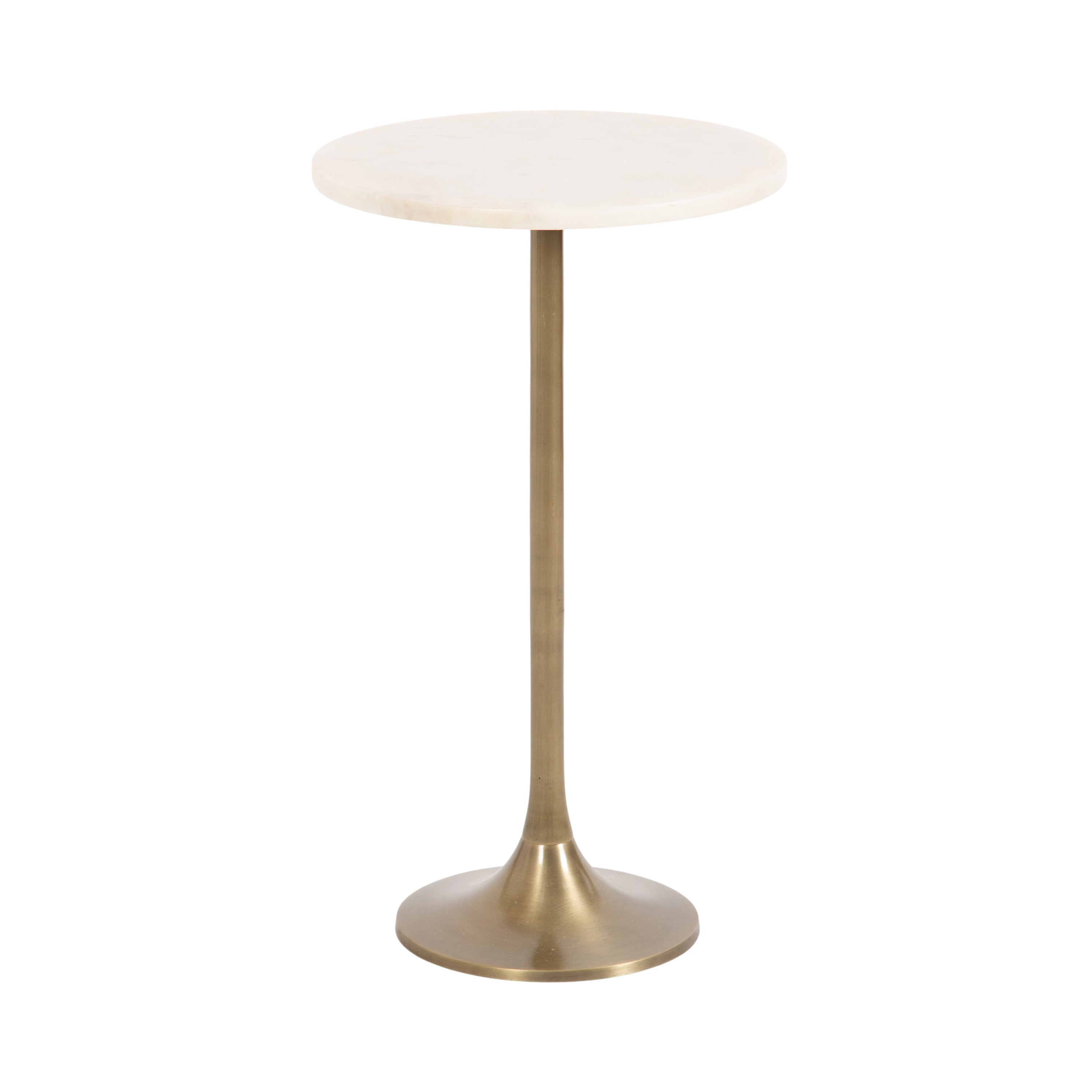 Baronet Round Marble and Metal Table