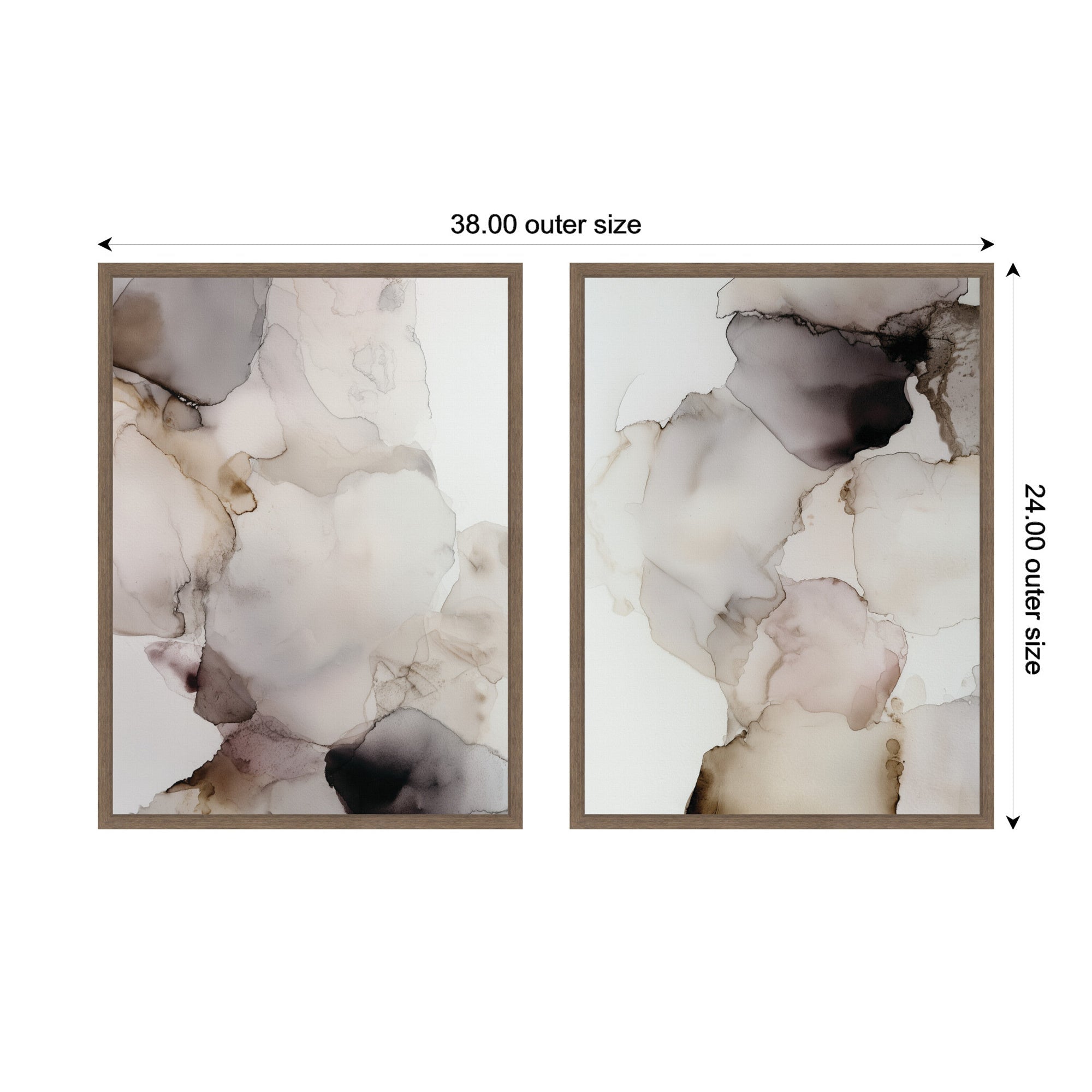 Smoke No.
1 & No.
2 2 Piece Framed Canvas Wall Art Set by Amy Lighthall
