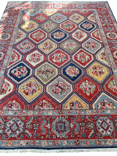 Handwoven Nourison Soumak SK43 Multicolor Area Rug – 7'8" x 9'11" – by Rugistan - product image 3 for Resin Society