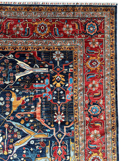 Hand-Knotted Afghani Bidjar Wool Rug – 9’x12’ – Intricate Geometric & by Rugistan - product image 8 for Resin Society