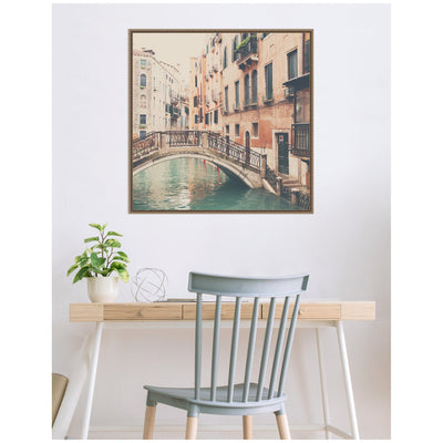 Sylvie Wandering The Streets of Venice Framed Canvas by Laura Evans
