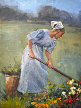 Sixty Nine gallery wrap canvas artwork by John Beard Collection showing a richly textured plein air painting